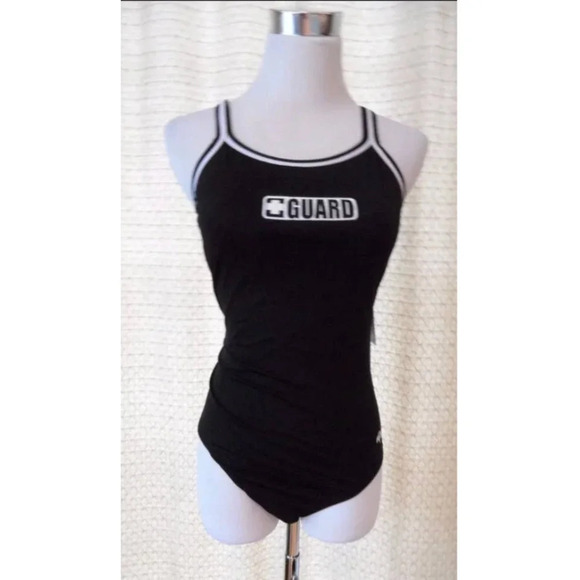 Dolfin Female Lifeguard One Piece Swimsuit Navy Blue - Picture 1 of 9